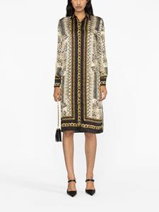 Just Cavalli Jurk met dierenprint - Zwart