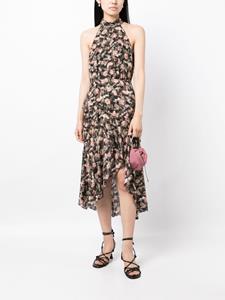 Marchesa Rosa Jurk met bloemenprint - Zwart