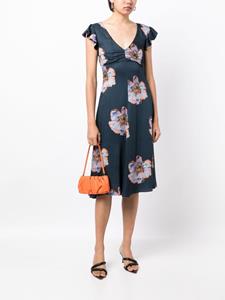 PS Paul Smith Jurk met bloemenprint - Blauw