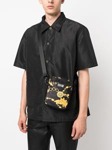 Versace Schoudertas met barokprint - Zwart