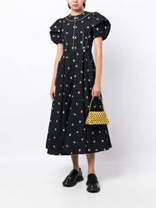 Erdem Jurk met bloemenprint - Blauw