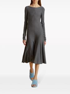 KHAITE The Dany pleated dress - Grijs