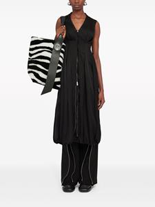 Jil Sander pleated fitted dress - Zwart