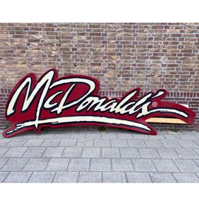 Fiftiesstore McDonald's Zeldzaam Logo Lichtbakplaat 360 x 128 cm