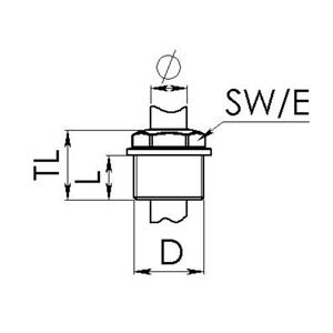 Wiska 50062296 EMN-O 32 Würgenippel M32 Kunststoff Lichtgrau 20St.