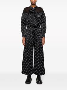Sacai polka dot wide-leg trousers - Zwart