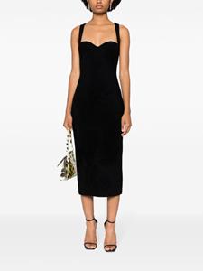 Philosophy Di Lorenzo Serafini sweetheart-neck sleeveless dress - Zwart