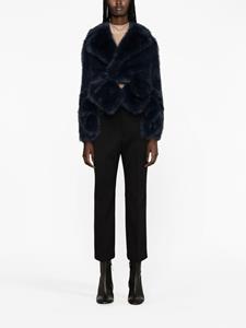 Jil Sander belted cropped trousers - Zwart