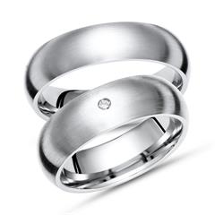 Unique Titanium Trouwringen Diamant Graveren