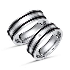 Unique Trouwringen Titanium Trouwringen Diamant Graveren
