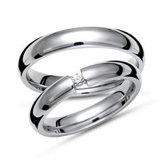 Unique Trouwringen Titanium Trouwringen Diamant 0,05 Ct.