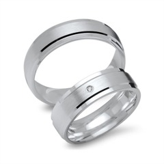 Unique Trouwringen Zilveren Trouwringen 925 Gravure Cubic Zirconia