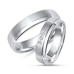 Unique Trouwringen 925 Zilver: Partnerringen Zirkonia