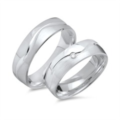Unique Trouwringen 925 Zilver: Partnerringen Zirkonia