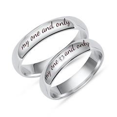Unique Partnerringen Zilver Incl. Lasergravure Zirkonia