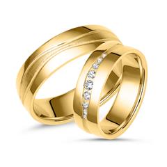 Unique Vivo Trouwringen 925 Sterling Zilver Verguld
