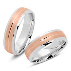 Vivo Trouwringen Sterling Zilver Tweekleurig