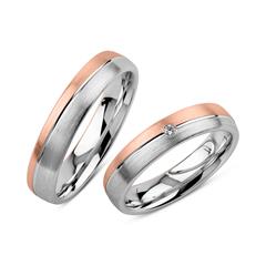 Vivo Trouwring In Sterling Zilver, Rosé, Graveerbaar