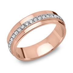 Vivo 925  Zilveren Ring Roségoud Verguld 40 Zirconia