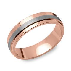 Vivo 925  Zilveren Ring Roségoud Verguld 6mm Breed