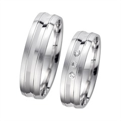 Unique Trouwringen Witgoud Met Diamanten Breedte 5,5 mm