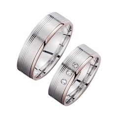 Unique Trouwringen Witgoud Met Diamanten Breedte 6,5 mm
