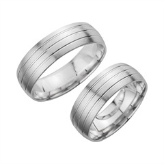 Unique Trouwringen Witgoud Breedte 6,5 mm