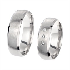 Unique Trouwringen Witgoud Met Diamanten Breedte 6 mm