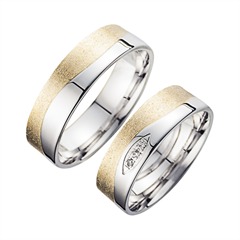 Unique Trouwringen Geel En Witgoud Met Diamanten Breedte 6 mm