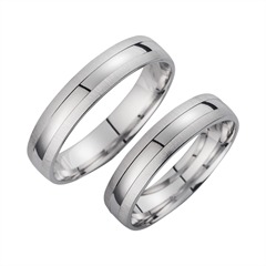 Unique Trouwringen Witgoud Breedte 4,5 mm