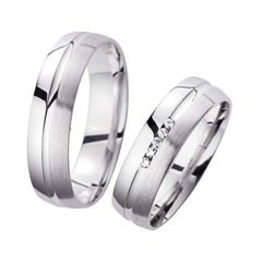 Unique Trouwringen Witgoud Met Diamanten Breedte 5,5 mm