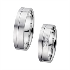 Unique Trouwringen Witgoud Met Diamanten Breedte 5,5 mm