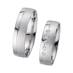 Unique Trouwringen Witgoud Met Diamanten Breedte 5,5 mm