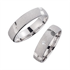 Unique Trouwringen Witgoud Met Diamanten Breedte 5 mm