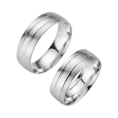 Unique Trouwringen Witgoud Breedte 6,5 mm