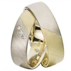 Rauschmayer Trouwringen Geel En Witgoud 6mm