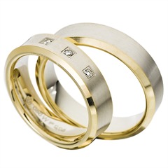 Rauschmayer Trouwringen Wit En Geel Goud 6mm