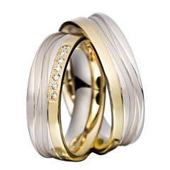 Rauschmayer Trouwringen Wit En Geel Goud 6mm
