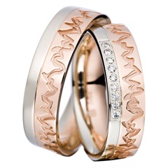 Rauschmayer Trouwringen Rood En Witgoud 6mm