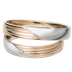 Rauschmayer Trouwringen Wit En Rood Goud 4mm