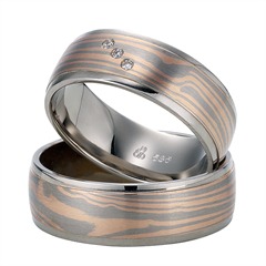 Rauschmayer Trouwringen Wit En Rood Goud 7mm