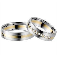 Rauschmayer Trouwringen Wit En Geel Goud 6mm