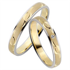 Rauschmayer Trouwringen Geel-Wit Goud 3,5mm