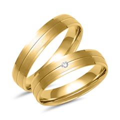 Unique Gouden trouwringen met diamant