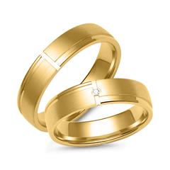 Unique Gouden trouwringen met diamant