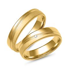 Unique Gouden trouwringen met diamant