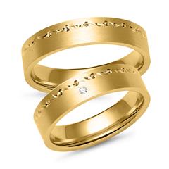 Unique Gouden trouwringen met diamant