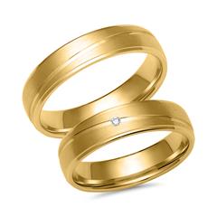 Unique Gouden trouwringen met diamant