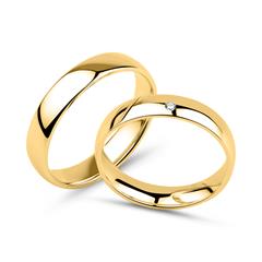 Unique 14K Gouden Trouwringen Met Diamant, Graveerbaar