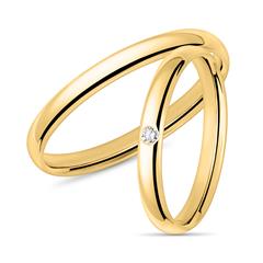 Unique 14 Karaat Gouden Trouwringen Met Diamant